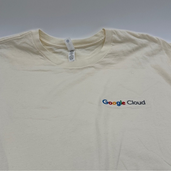 Men’s Ivory Google Embroidered Tee shirt XL - Picture 1 of 8